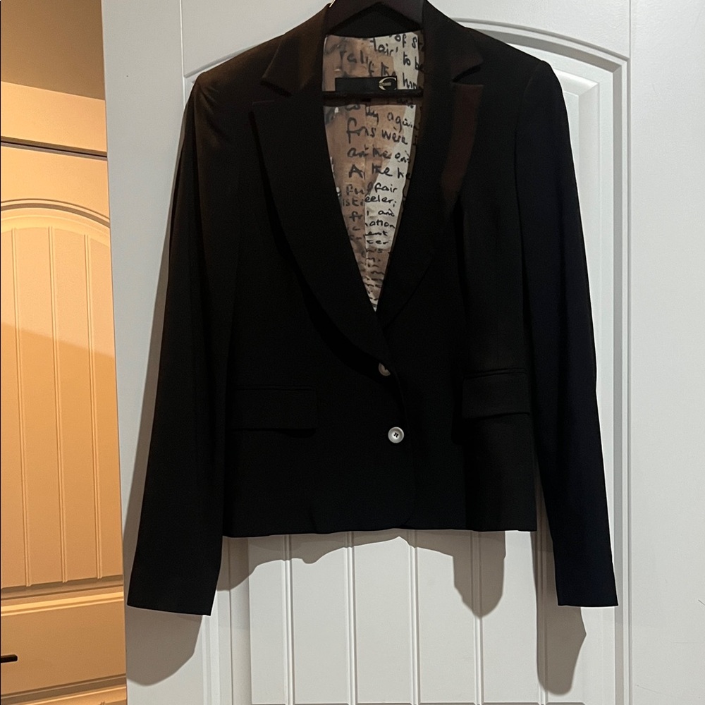 Just Cavalli Black Wool Blend Women's Blazer
